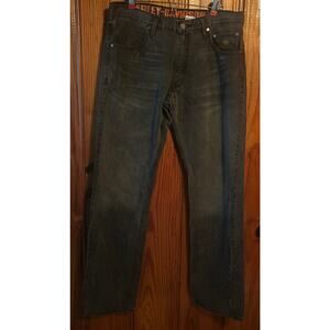 Harley Davidson men’s black straight leg jeans biker motorcycle 33x34